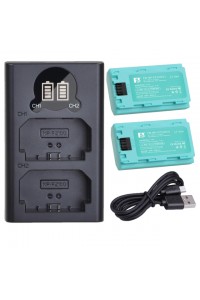 Captor NP-FZ100 Camera Battery Charger Set, 2-Pack 2000mAh Replacement Battery Kit