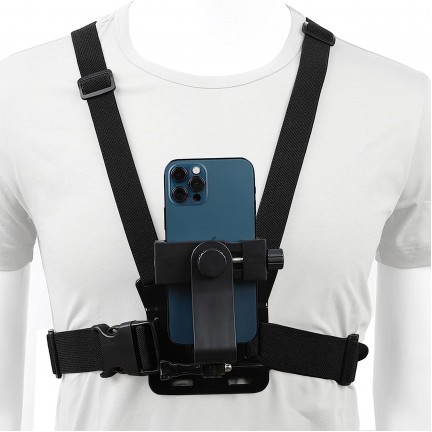 Mobile Phone Chest Mount Harness Strap Holder Cell Phone Clip Action Camera POV for Smartphones