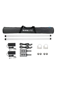 Nanlite PavoTube II 30X 4' RGBWW LED Pixel Tube with Internal Battery 2-Light Kit