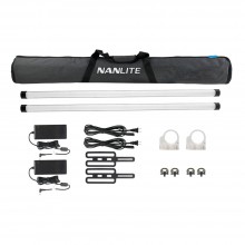 Nanlite PavoTube II 30X 4' RGBWW LED Pixel Tube with Internal Battery 2-Light Kit