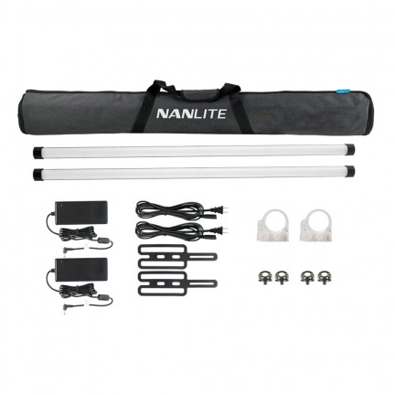 Nanlite PavoTube II 30X 4' RGBWW LED Pixel Tube with Internal Battery 2-Light Kit