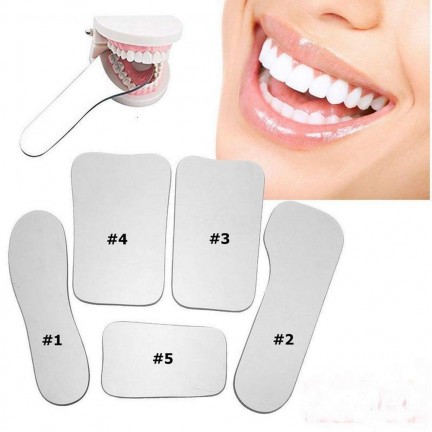 5pcs/set Dental Double Side Orthodontic Reflector Intra-oral Photography Mirrors Reflector for Orthodontic Taking Photo