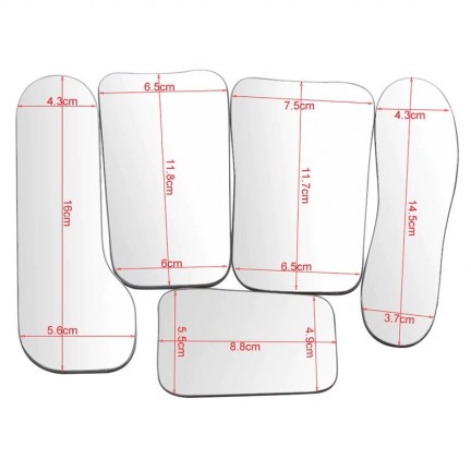 5pcs/set Dental Double Side Orthodontic Reflector Intra-oral Photography Mirrors Reflector for Orthodontic Taking Photo