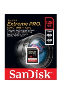 SanDisk 128GB Extreme PRO UHS-II SDXC 300 MB/s Memory Card