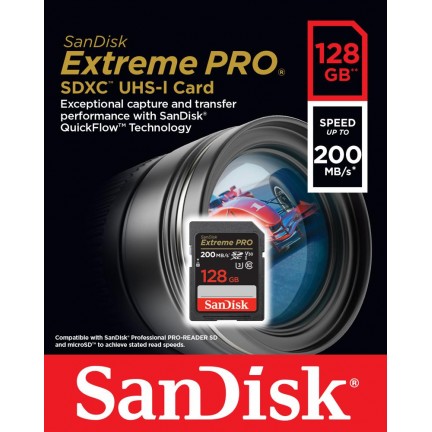 SanDisk Extreme PRO 128 GB SDXC UHS-I 200MB/S Class 10