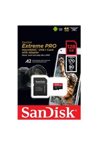 Sandisk Extreme Pro 128GB MicroSDXC Class 10 Memory Card