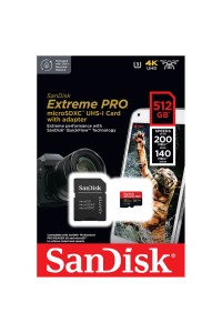 Sandisk Extreme Pro 512GB MicroSDXC 200MB/s Memory Card