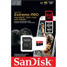 Sandisk Extreme Pro 512GB MicroSDXC 200MB/s Memory Card