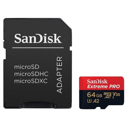 Sandisk Extreme Pro 64GB MicroSDXC Class 10 Memory Card