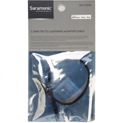 Saramonic SR-C2000 3.5mm TRS Male to Lightning Adapter Cable