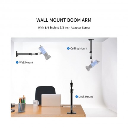 Selens Photography Studio Wall Mount Camera Wall Ceiling Mount Boom Arm