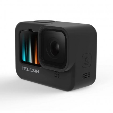 TELESIN Black Silicone Soft Case Protector Used For GoPro 9