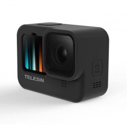 TELESIN Black Silicone Soft Case Protector Used For GoPro 12/11/10/9