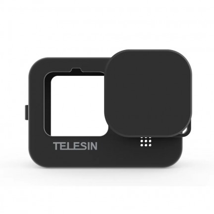 TELESIN Black Silicone Soft Case Protector Used For GoPro 12/11/10/9