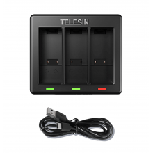 Telesin Triple Battery Charger for GoPro Hero 12/11/10/9