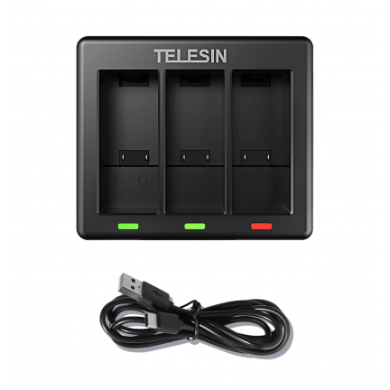 Telesin Triple Battery Charger for GoPro Hero 12/11/10/9