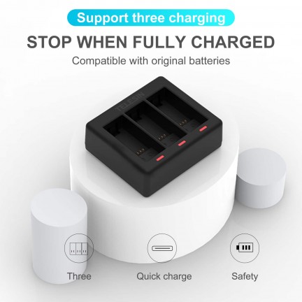 Telesin Triple Battery Charger for GoPro Hero 10/9