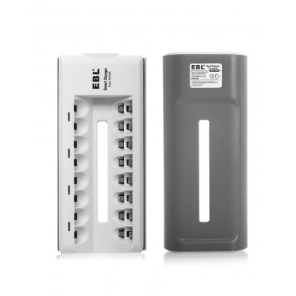 EBL Charger with (Duracell Rechargeable 8pc AA 2500 mAh Batteries)