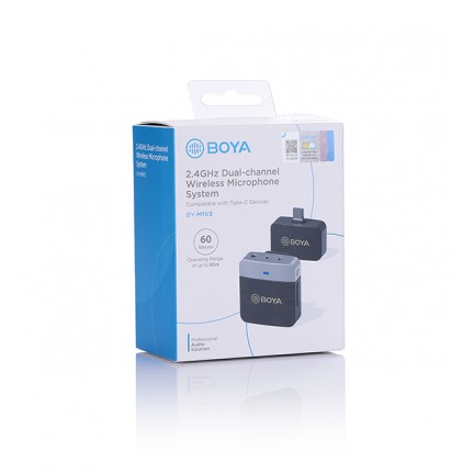 BOYA BY-M1V3 2.4GHz Dual-Channel Wireless Microphone System