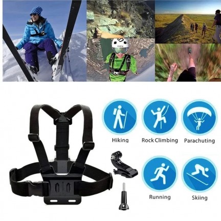 Chest Belt Head Strap Mount for Action Camera Insta360 X3 GoPro Hero 12/11/10