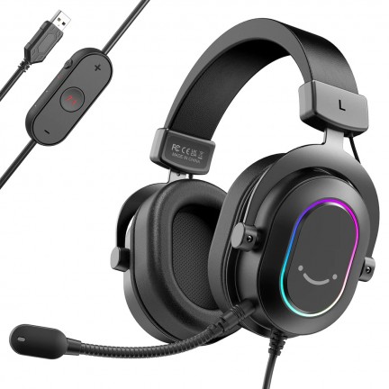 FIFINE Ampligame H6 RGB USB 7.1 Gaming Headset