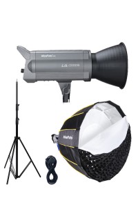 NiceFoto LA-2000B 200W Daylight LED Video Light With Softbox/Stand
