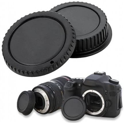 Camera Body Cap & Camera Rear Lens Cover for Canon EOS Cameras