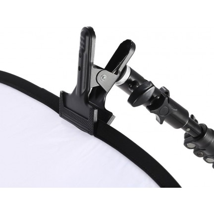 Photography Reflector Holder For Light Stand, Photo Video Studio Heavy Duty Metal Clamp Holder