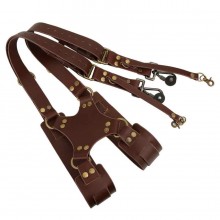 Adjustable Leather Double Shoulder Camera Strap