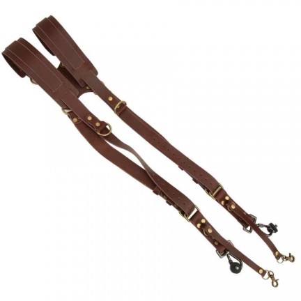 Adjustable Leather Double Shoulder Camera Strap