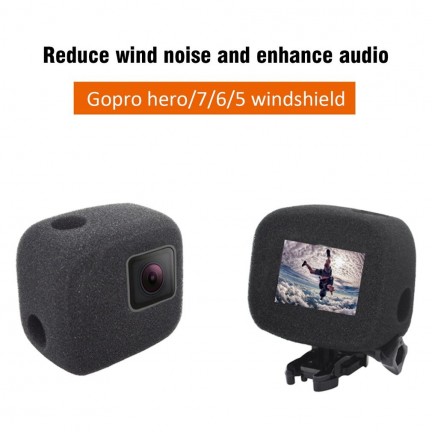 PULUZ Sponge Foam Windshield Housing Case Cover for GoPro Hero 7 6 5  Black