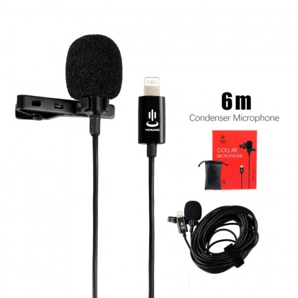 YC-LM22 II 6m Professional Lavalier Lightning Microphone for iPhone