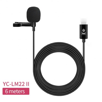 YC-LM22 II 6m Professional Lavalier Lightning Microphone for iPhone