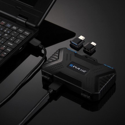 PULUZ Card Reader + 22 in 1 Memory Card Case