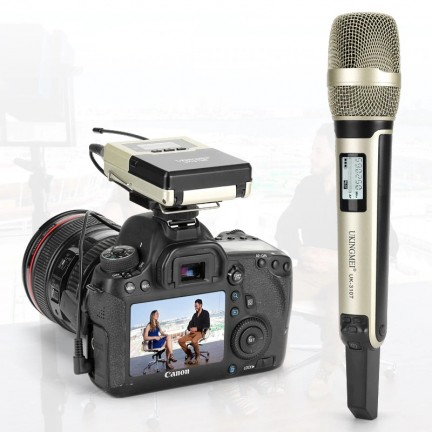  Portable Wireless Microphone For DSLR Camera UHF Handheld Cordless Microphone 