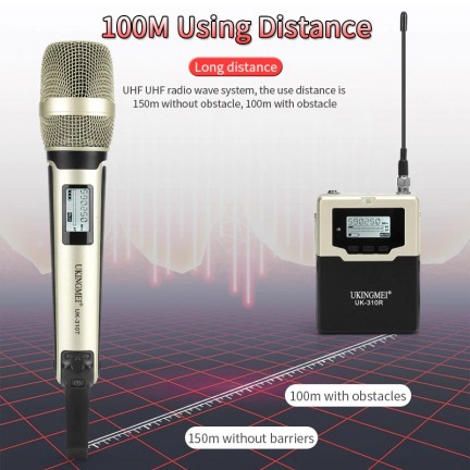  Portable Wireless Microphone For DSLR Camera UHF Handheld Cordless Microphone 