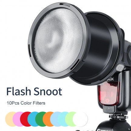 Falconeyes SGA-BOS 10pcs Color Filters Speedlite Flash Focused Snoot