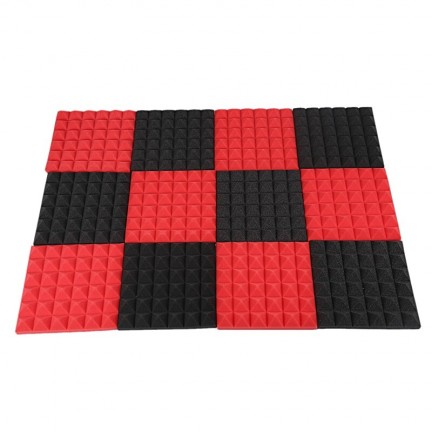 Black&Red Charcoal Acoustic  Foam