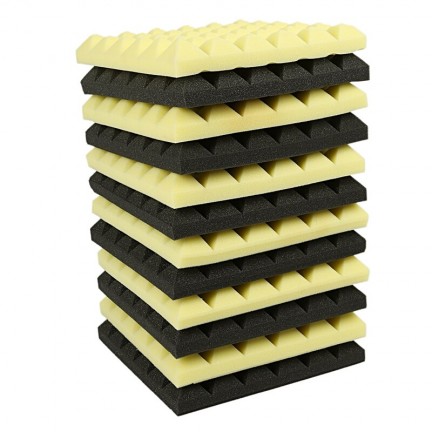 Black&Yellow Charcoal Acoustic Foam