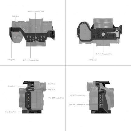 SmallRig Full Camera Cage for Sony Alpha 7R V/Alpha 7 IV/Alpha 7 S III/Alpha 1/Alpha 7R IV