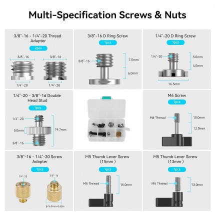 SmallRig Screw Ratchet Wingnut Set