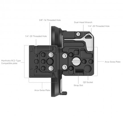 SmallRig Rotatable Horizontal-to-Vertical Mount Plate Kit for Canon EOS Specific R Series Cameras EOS R5 / R6 / R5C / R6 Mark II