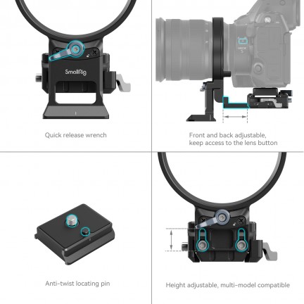 SmallRig Rotatable Horizontal-to-Vertical Mount Plate Kit for Nikon Z Series Z5 / Z6 / Z7 / Z6II / Z7II / Z8 