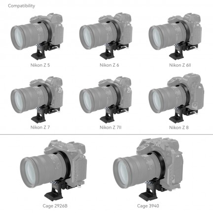 SmallRig Rotatable Horizontal-to-Vertical Mount Plate Kit for Nikon Z Series Z5 / Z6 / Z7 / Z6II / Z7II / Z8 