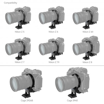 SmallRig Rotatable Horizontal-to-Vertical Mount Plate Kit for Nikon Z Series Z5/Z6/Z7/Z6II/Z7II/Z8