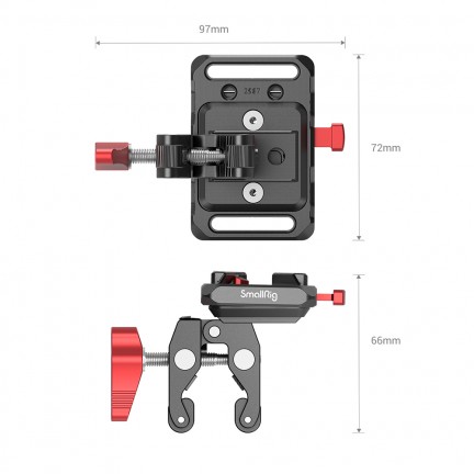 SmallRig Mini V Mount Battery Plate with Crab-Shaped Clamp