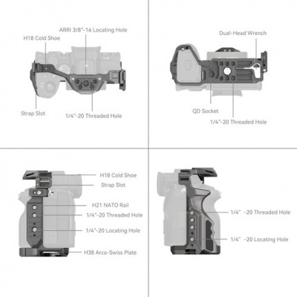 SmallRig HawkLock Quick Release Cage for Sony a7R V a7 IV a7S III a1 & a7R IV