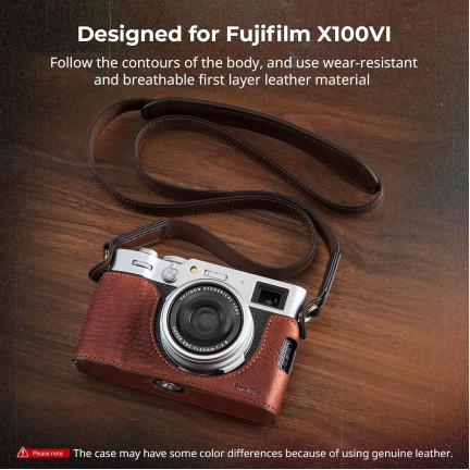 SmallRig Leather Half Case Kit for FUJIFILM X100VI (Brown)