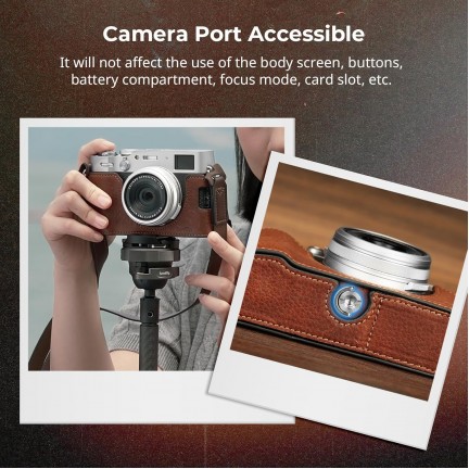 SmallRig Leather Half Case Kit for FUJIFILM X100VI (Brown)