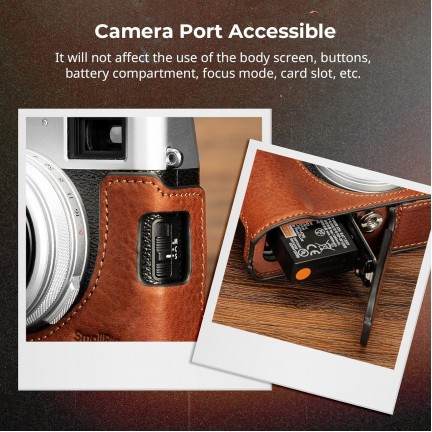SmallRig Leather Half Case Kit for FUJIFILM X100VI (Brown)